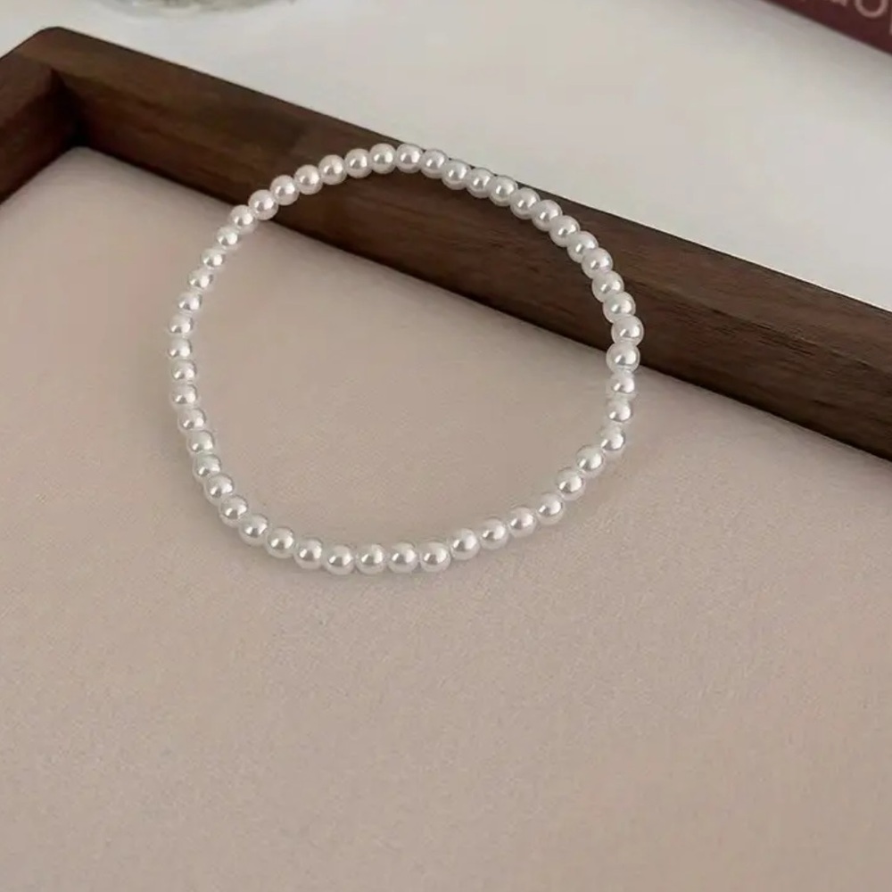 French Retro Simple Pearl Stretch Bracelet Luxury Bracelet - Elegant - NEW
